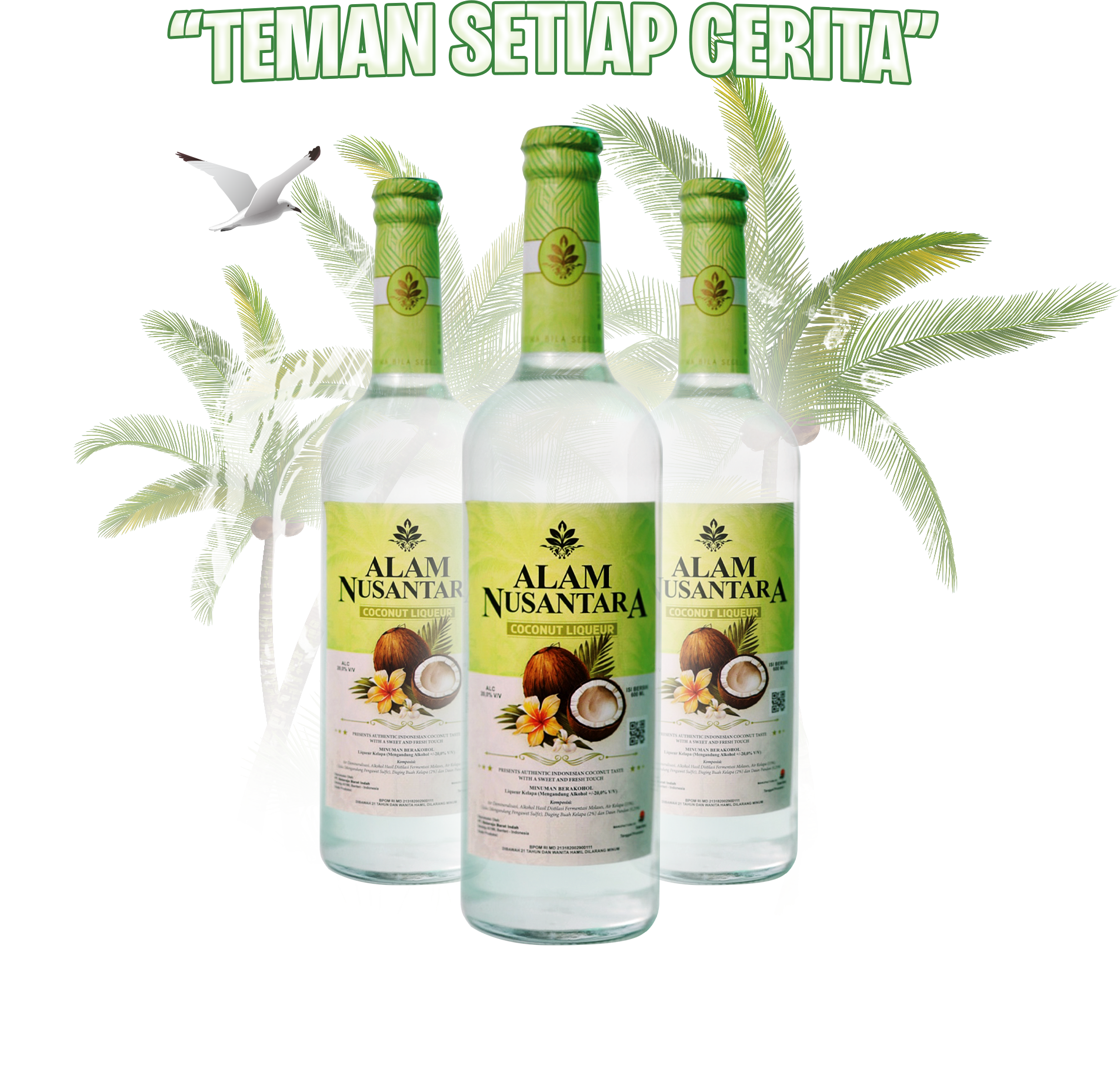 Alam Nusantara Coconut Liqueur Bottles